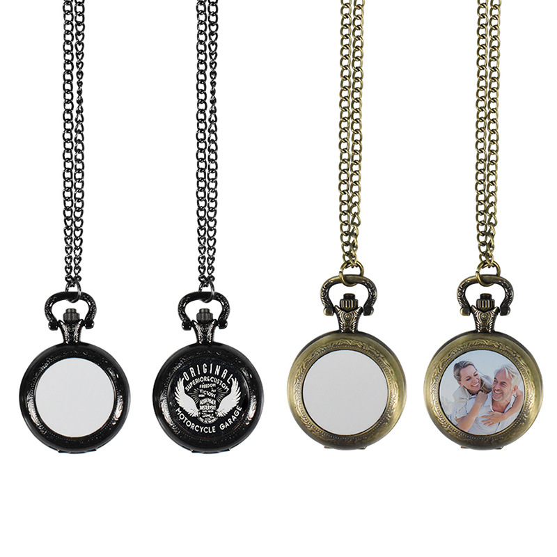 Vintage Jewelry Collection - Kalung Liontin Jam Saku Logam Vintage
