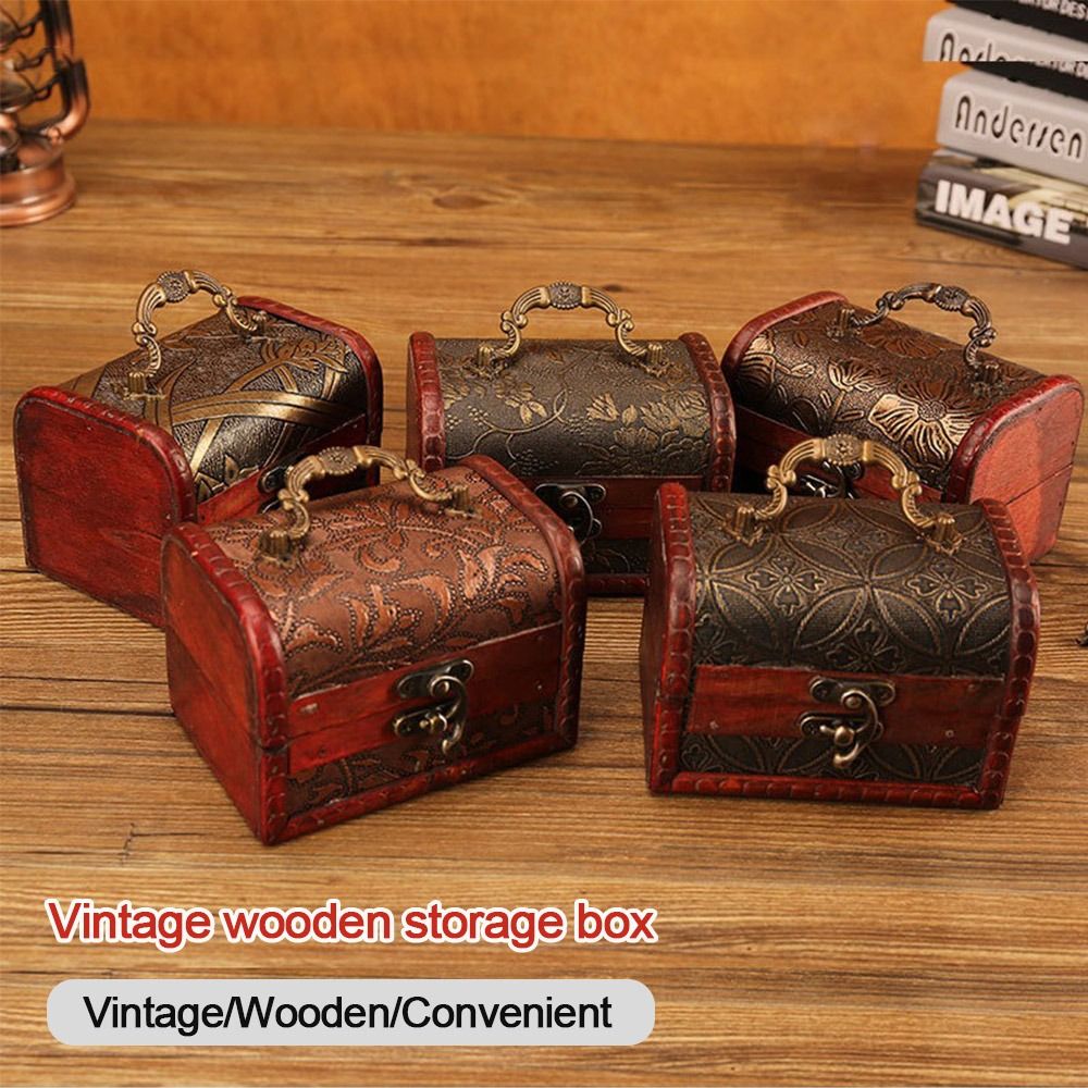 Vintage Collectible Show - Kotak Perhiasan Mini Kayu Kreatif dengan
