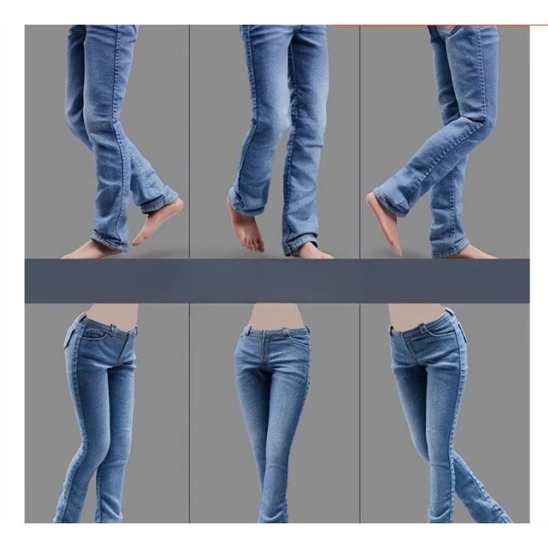 Vintage Collectible Items - Celana Jeans Realistis Tekstur Vintage Terlucut