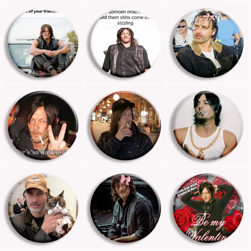 Retro Daryl Dixon Pin tombol l - Vintage Collectible Show ulasan dan harga