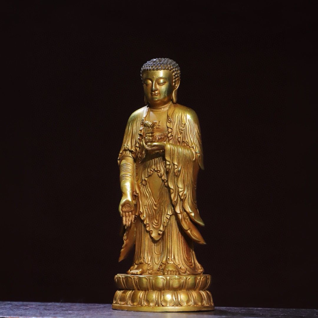 Patung Buddha Amitabha Antik,  - Vintage Collectible Ornaments ulasan dan harga