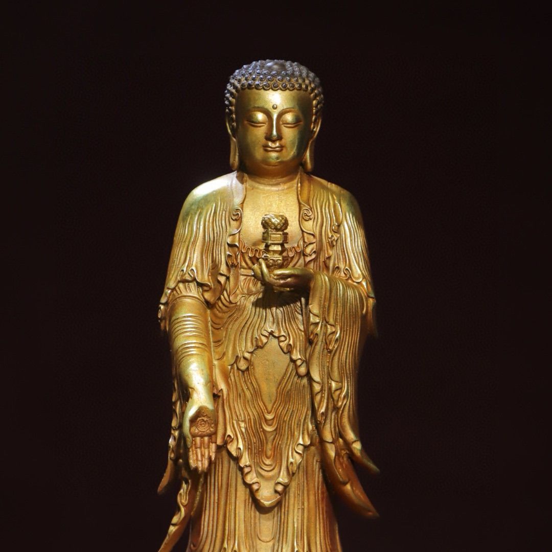 Patung Buddha Amitabha Antik,  - Vintage Collectible Ornaments ulasan dan harga