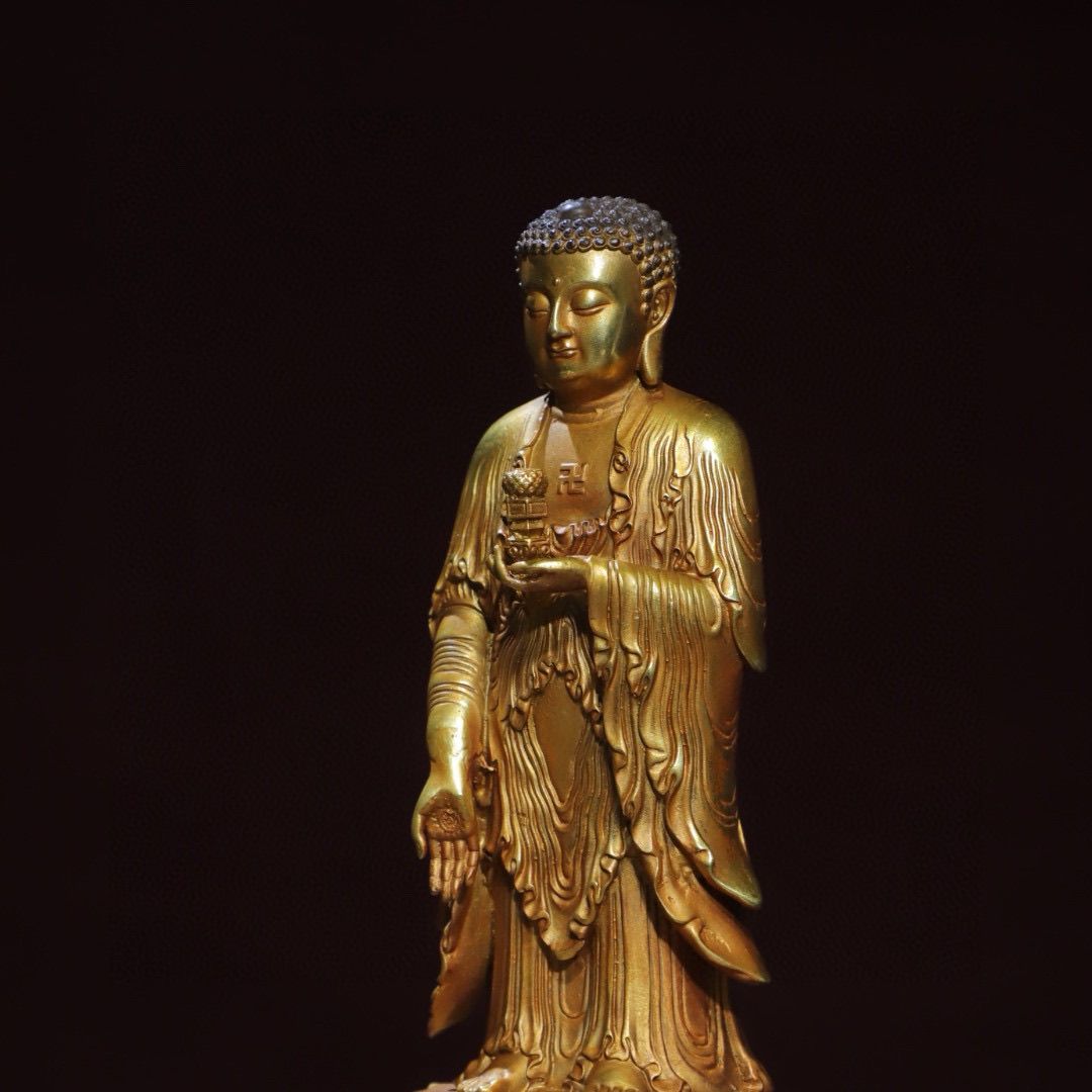 Patung Buddha Amitabha Antik,  - Vintage Collectible Ornaments ulasan dan harga